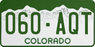 CO license plate 060AQT