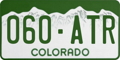 CO license plate 060ATR