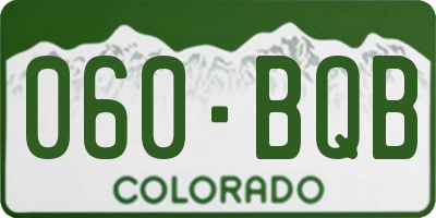 CO license plate 060BQB