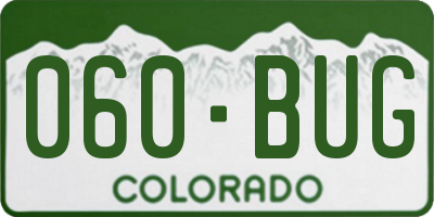 CO license plate 060BUG