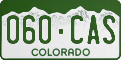 CO license plate 060CAS