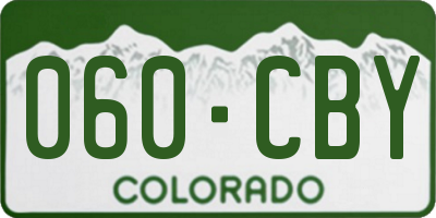 CO license plate 060CBY
