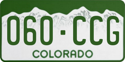 CO license plate 060CCG