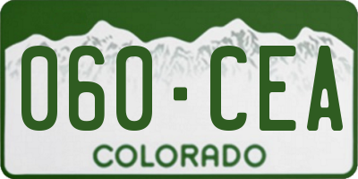 CO license plate 060CEA