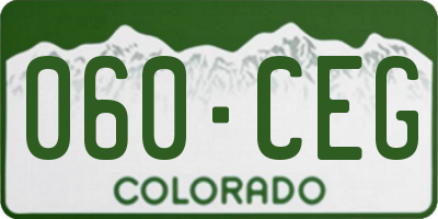 CO license plate 060CEG