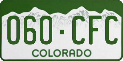 CO license plate 060CFC