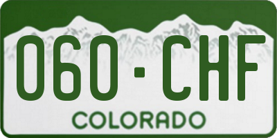 CO license plate 060CHF