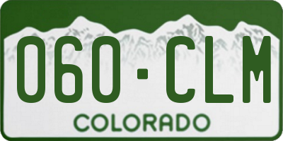 CO license plate 060CLM