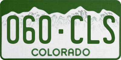 CO license plate 060CLS