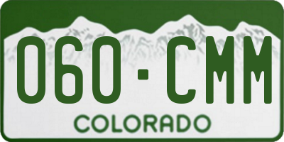 CO license plate 060CMM