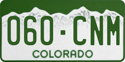 CO license plate 060CNM