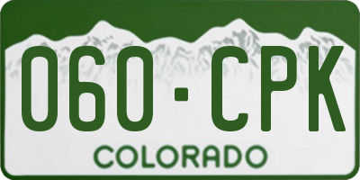 CO license plate 060CPK