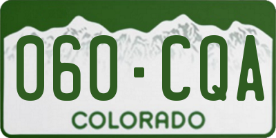 CO license plate 060CQA