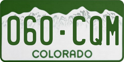CO license plate 060CQM