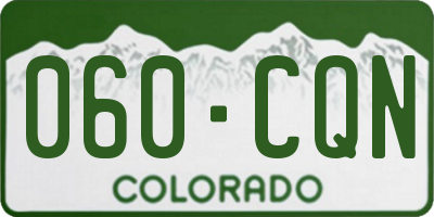CO license plate 060CQN