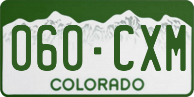 CO license plate 060CXM