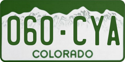CO license plate 060CYA