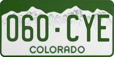 CO license plate 060CYE