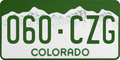 CO license plate 060CZG