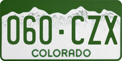 CO license plate 060CZX