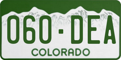 CO license plate 060DEA
