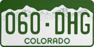 CO license plate 060DHG