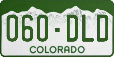 CO license plate 060DLD