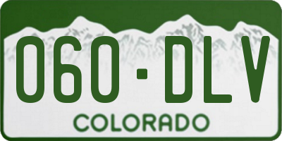 CO license plate 060DLV