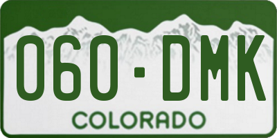 CO license plate 060DMK