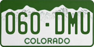 CO license plate 060DMU