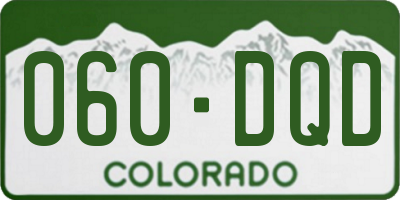 CO license plate 060DQD