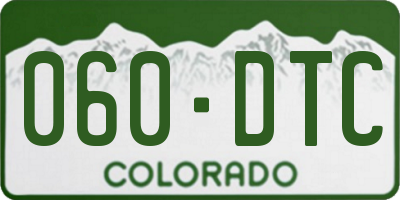 CO license plate 060DTC