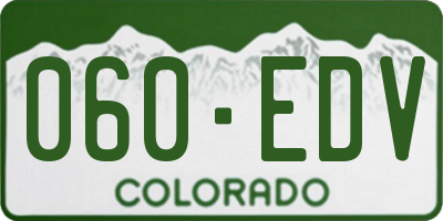 CO license plate 060EDV