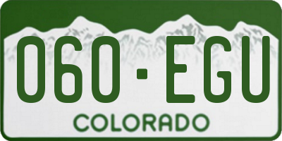 CO license plate 060EGU