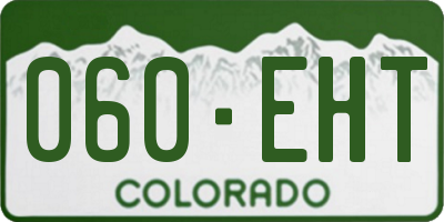 CO license plate 060EHT