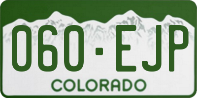 CO license plate 060EJP