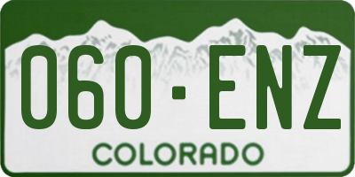 CO license plate 060ENZ