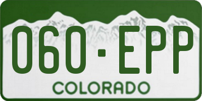 CO license plate 060EPP