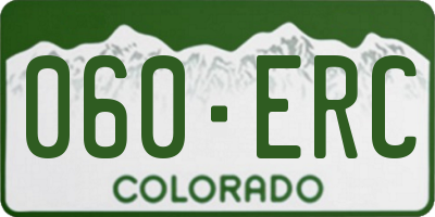 CO license plate 060ERC