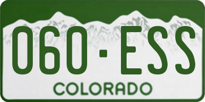 CO license plate 060ESS