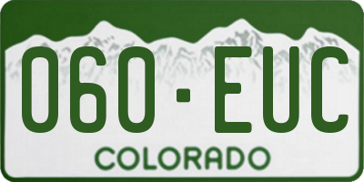 CO license plate 060EUC