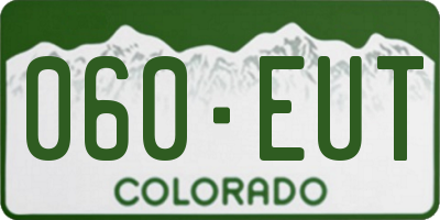 CO license plate 060EUT