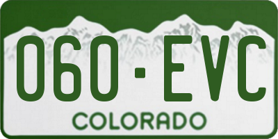 CO license plate 060EVC