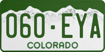 CO license plate 060EYA