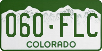 CO license plate 060FLC