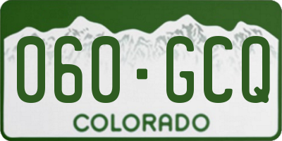 CO license plate 060GCQ