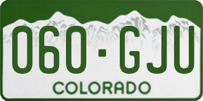 CO license plate 060GJU