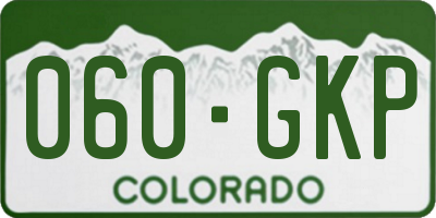 CO license plate 060GKP