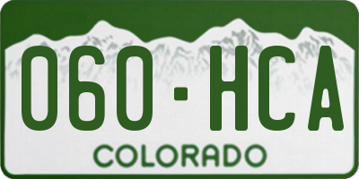 CO license plate 060HCA