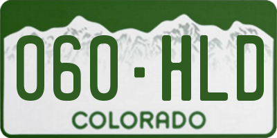 CO license plate 060HLD